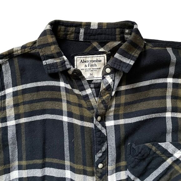 ABERCROMBIE & FITCH Button Down Plaid Shirt Size Medium - Picture 3 of 6